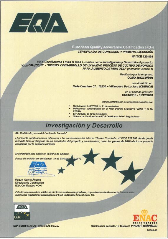 European Quality Assurance Certificados I+D+I